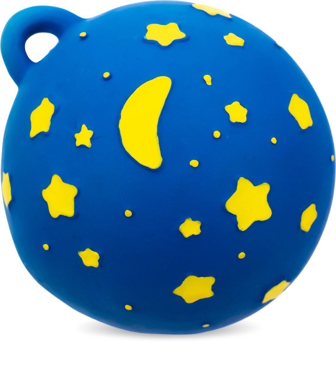 Lanco toys lanco rubberen speelbal - night day - blauw