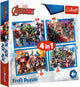 Trefl puzzle avengers 4-in-1 - Puzzle per bambini dei supereroi Disney Marvel.