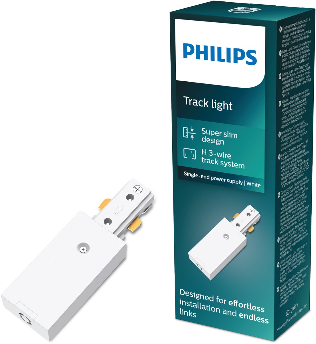 Philips led philips easylink - stroomaansluiting - wit - railverlichting