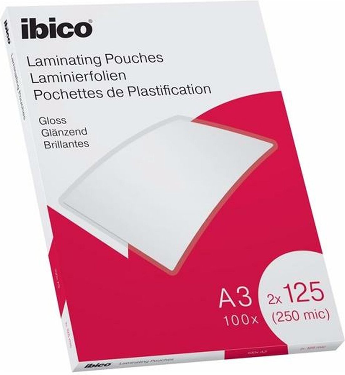 Buste di plastificazione Ibico - per documenti A3 - 2 x 125 micron - 100 pezzi - lucida
