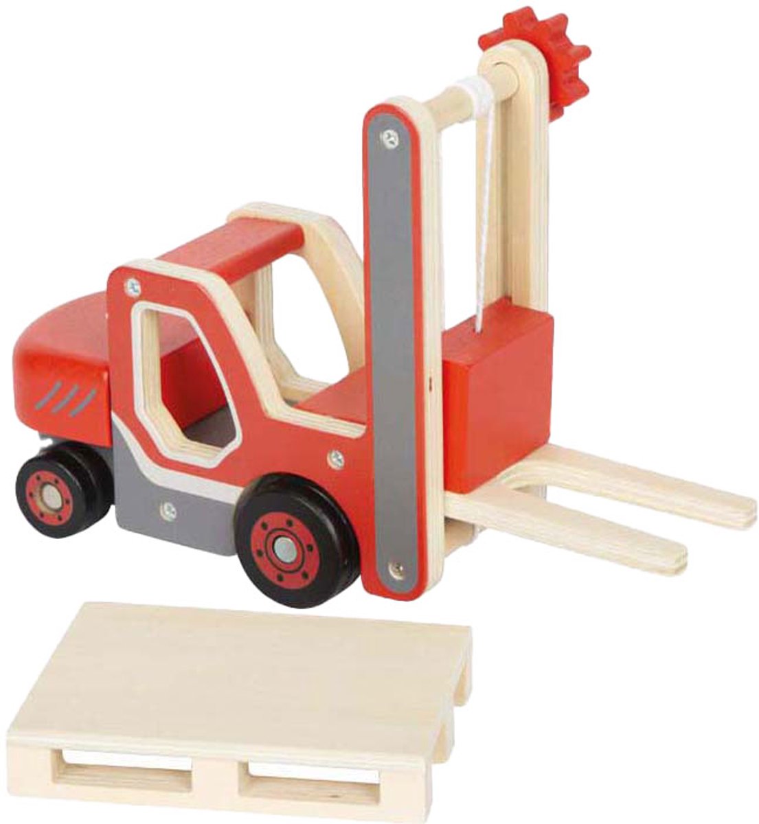 Pieno piccolo - carrello elevatore in legno con pallet