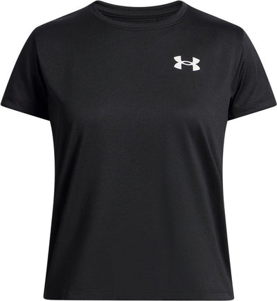 Under armour ua tech ssc-blk meisjes sportshirt - zwart - wit