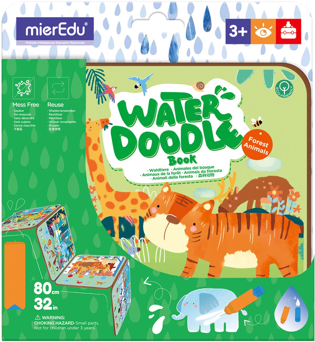 Mieredu - water doodle boek - bosdieren - - water doodle boek - bosdieren