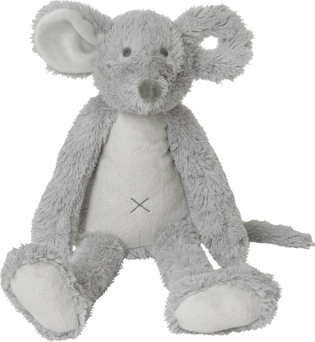 Happy horse muis mindy knuffel 40cm - grijs - baby knuffel