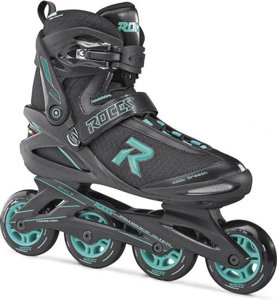 Icon patines en línea bota blanda damas 80 mm 82A negro aqua talla 39