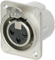 Neutrik nc3fd-lx-m3 conector xlr casquillo de brida, contactos rectos número de pines: 3 plata 1 pieza(s)
