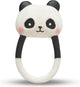 Lanco toys lanco rubberen bijtring - kori de panda - zwart - wit