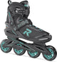 Icon patines en línea bota blanda damas 80 mm 82A negro aqua talla 37