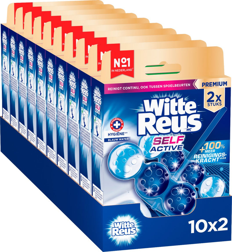Blocco WC igienico autoattivo Witte Reus 100 g - blocchi WC - confezione risparmio - 2x10 pezzi