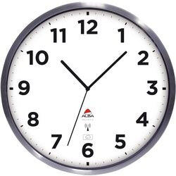 Orologio da parete da esterno alba horextra controllato analogico argento bianco
