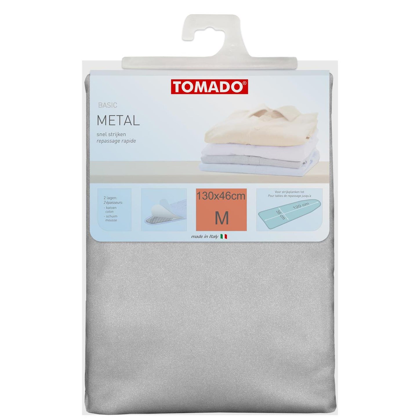 Metaltex tomado funda tabla planchar metal 130x46