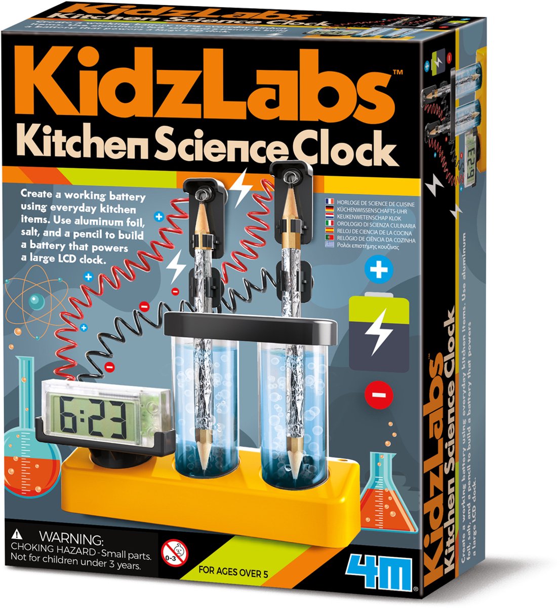 4m scienza e giochi - costruisci il tuo orologio scientifico da cucina - kit - kidzlabs - 5+