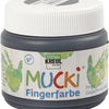 Creative Company Mucki Finger Paint Black, 150 ml