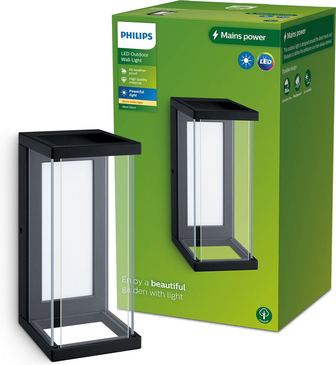 Philips LED Philips Ulyzo lámpara de pared - negro - E27