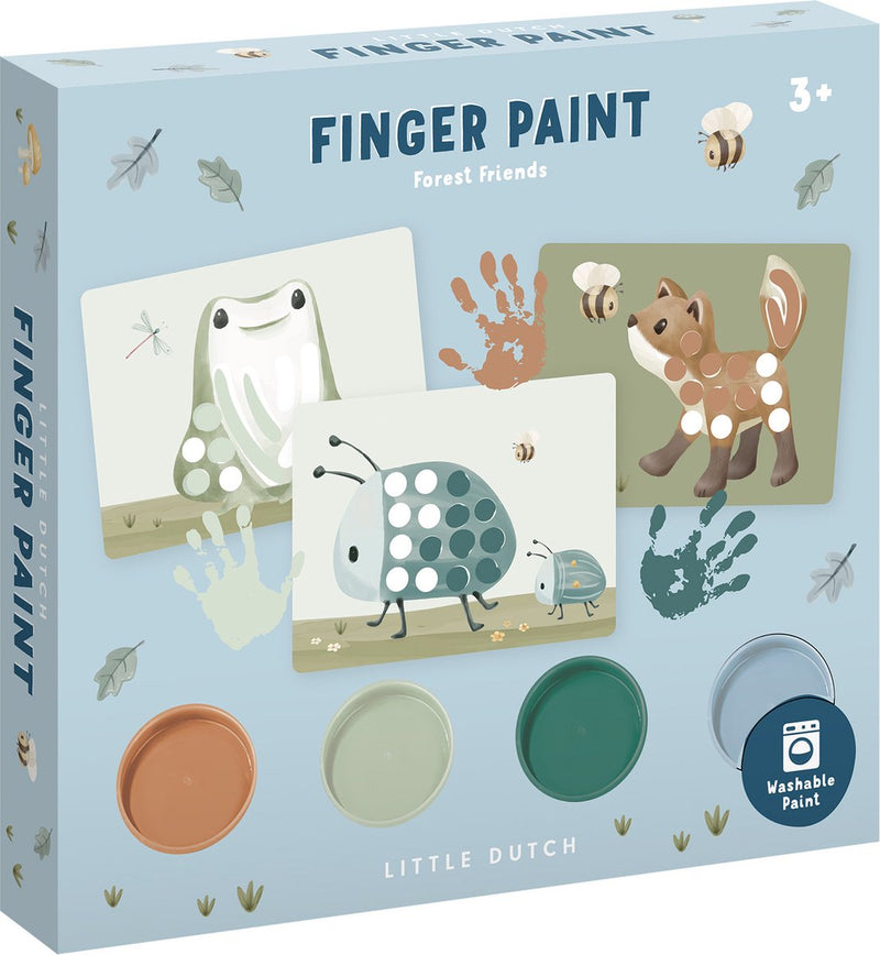 Little holandés Pintura de dedos Forest Friends Green 14 Paps