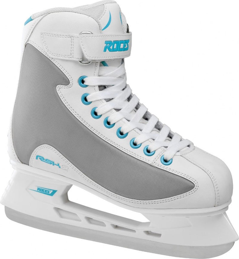 Roces – rsk 2 – patines de hockey sobre hielo – patines damas – blanco azul – construcción robusta hierro de acero inoxidable – talla eu 37