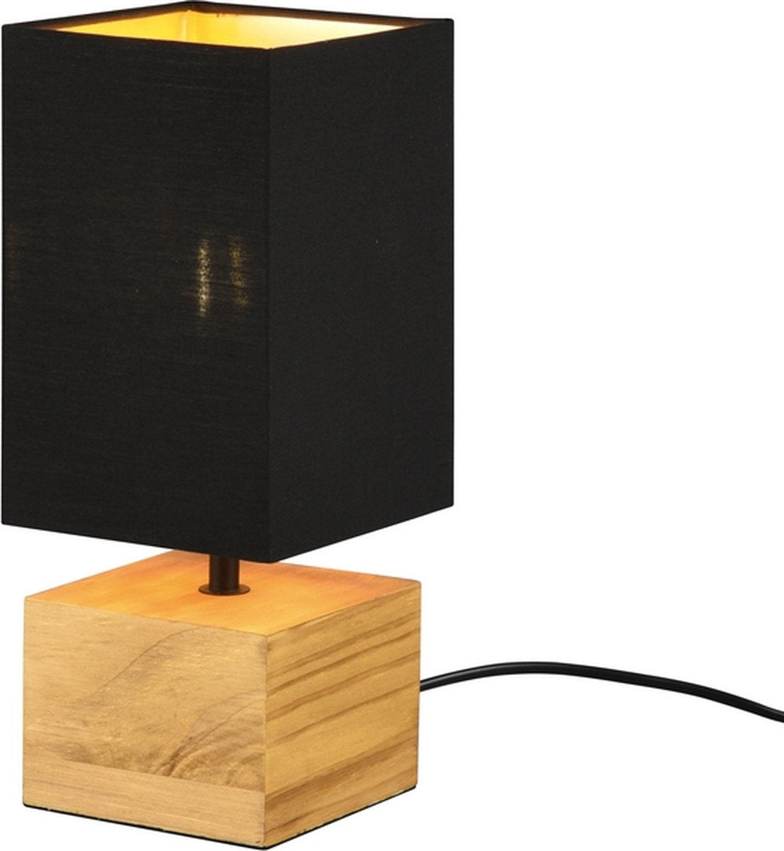 Rl vive tu realidad luminosa woody - lámpara de mesa - negro;marrón