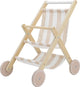 Carrozzina per bambole in legno Tryco - carrozzina per bambole - gioco di ruolo con cestino - giocattoli in legno e gioco fantasioso - da 18 mesi bianco beige