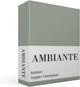 Ambiante cotton uni topper hoeslaken - eenpersoons - green
