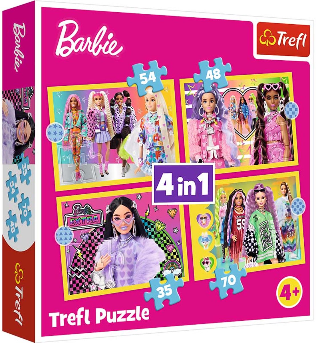 Trefl rompecabezas barbie 4 en 1 35,48,54,70 piezas
