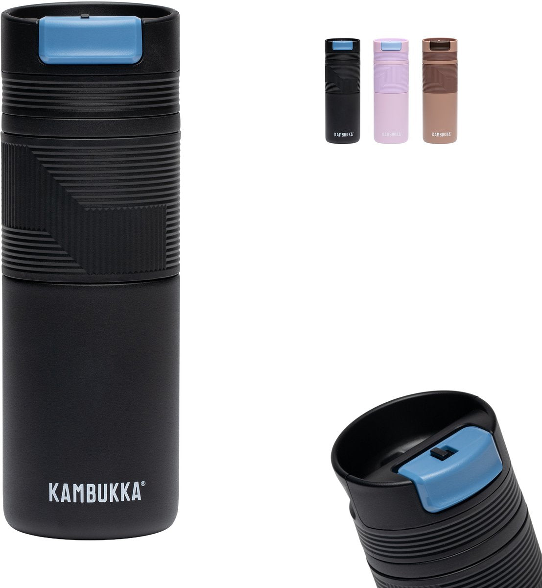 Kambukka cabo grip thermosbeker 500 ml - koffiebeker to go - lekvrije koffiebeker - rvs - moonlight haze
