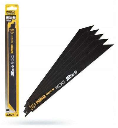Lame per seghetto alternativo per metallo Dewalt dt2409l-qz - 305 mm - 14 18 tpi - bimetallo - 2x lunga durata - set da 5 pezzi