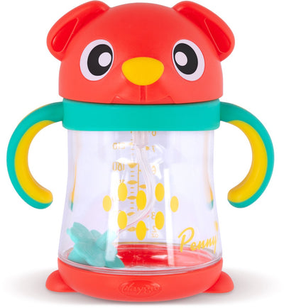 Bicchiere con beccuccio in paglia con peso da un centesimo Playgro 6m+ - biglietto con intestazione