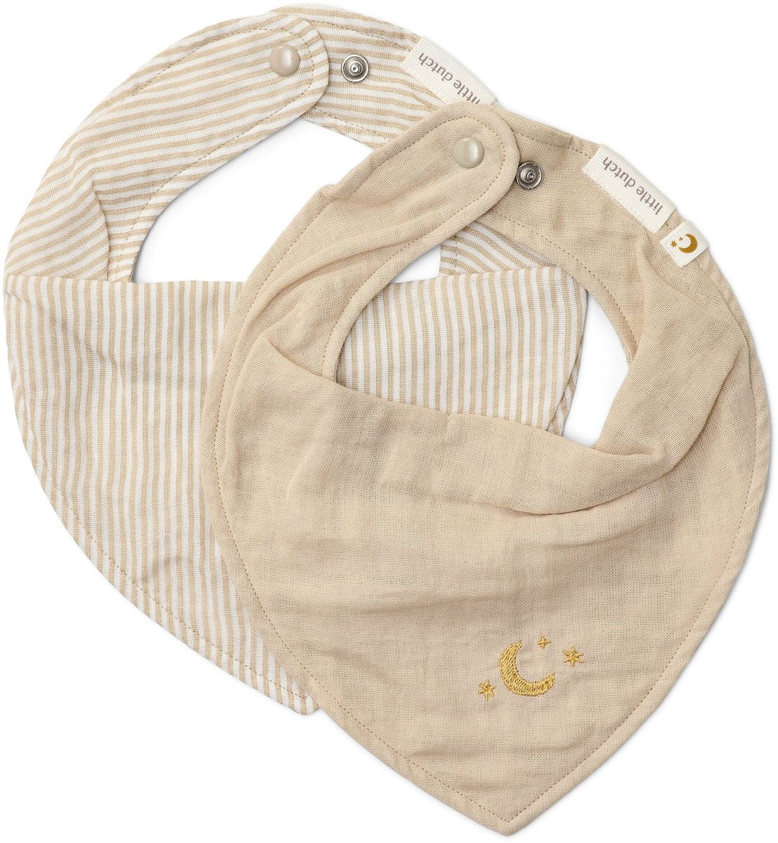 Bavaglino bandana Little Dutch in confezione da 2 - beige - Essentials