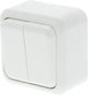 Q-link - interruptor en serie - de superficie - interruptor doble - blanco polar