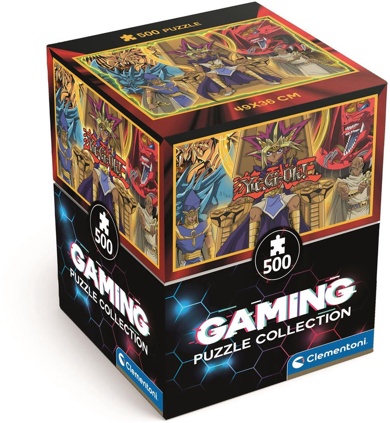 Clementoni - puzzle - 500 pezzi - yu-gi-oh - collezione giochi - cubo - puzzle per bambini e adulti