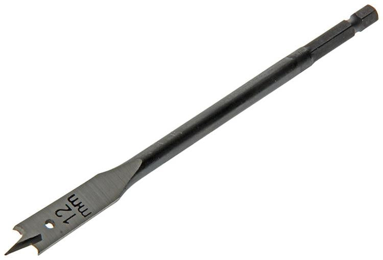 Mack 1018515 - Broca plana para madera DIN 7487 ø 12,0 x 160 mm | 5 piezas