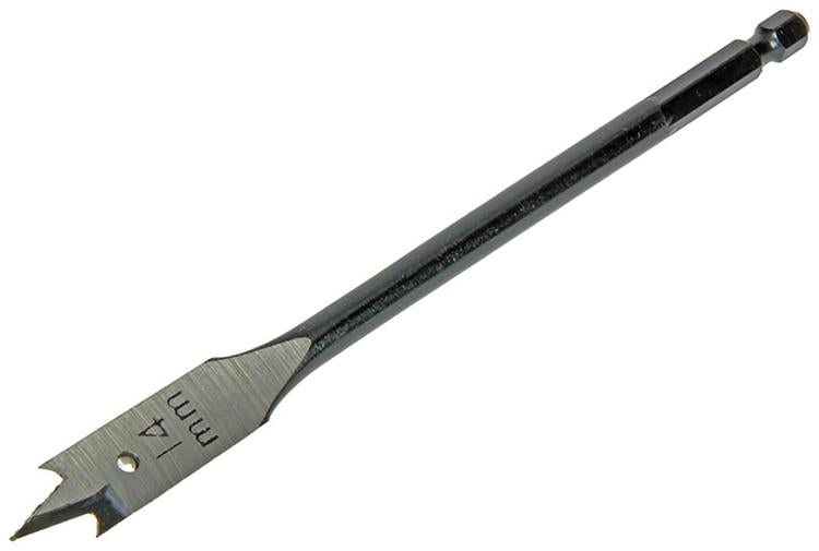 Mack 1018516 - Broca plana para madera DIN 7487 ø 14,0 x 160 mm | 5 piezas