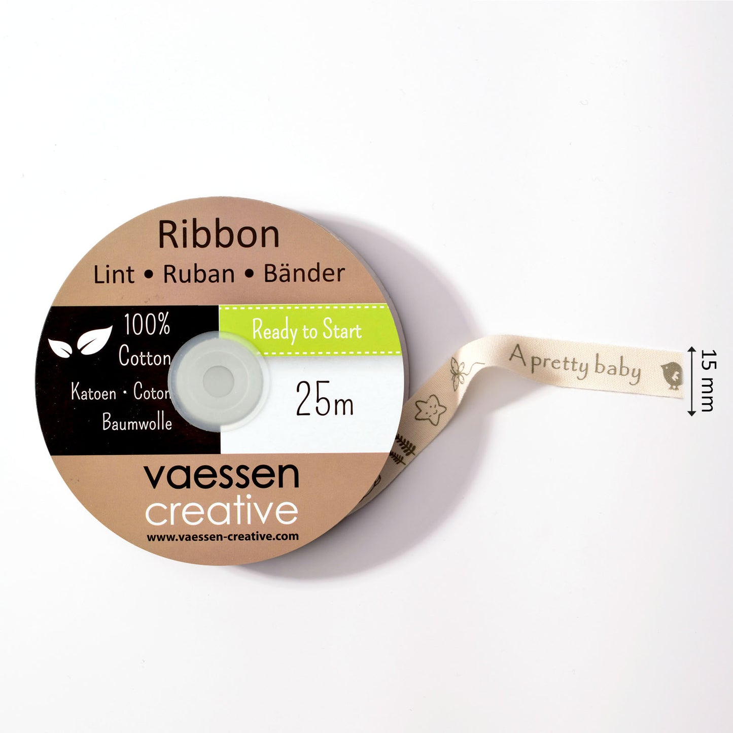 Vaessen creative • nastro 25mx15mm albero farfalla