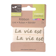 Vaessen creative • ribbon 2mx15mm fr la vie est belle - afbeelding 2