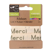 Vaessen creative • ribbon 2mx15mm fr merci - afbeelding 2
