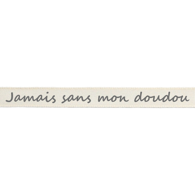 Vaessen creative • ribbon 2mx15mm fr jamais sans mon doudou