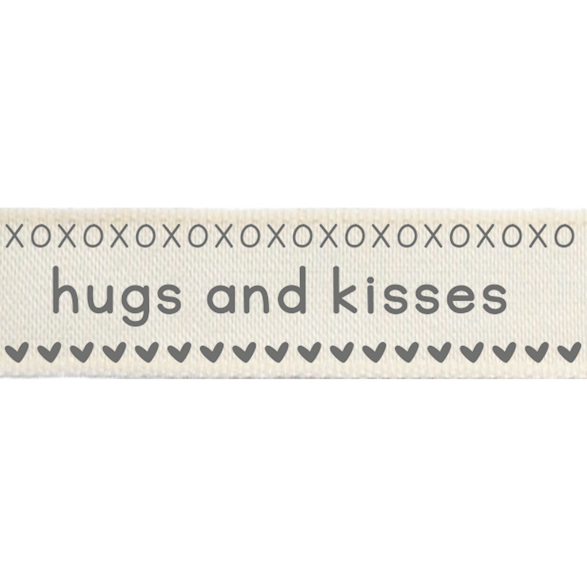 Vaessen creative • ribbon 2mx15mm eng hugs and kisses