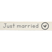 Vaessen creative • ribbon 2mx15mm eng just married - afbeelding 1