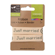 Vaessen creative • ribbon 2mx15mm eng just married - afbeelding 2