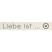 Vaessen creative • ribbon 2mx15mm de liebe ist ... - afbeelding 1