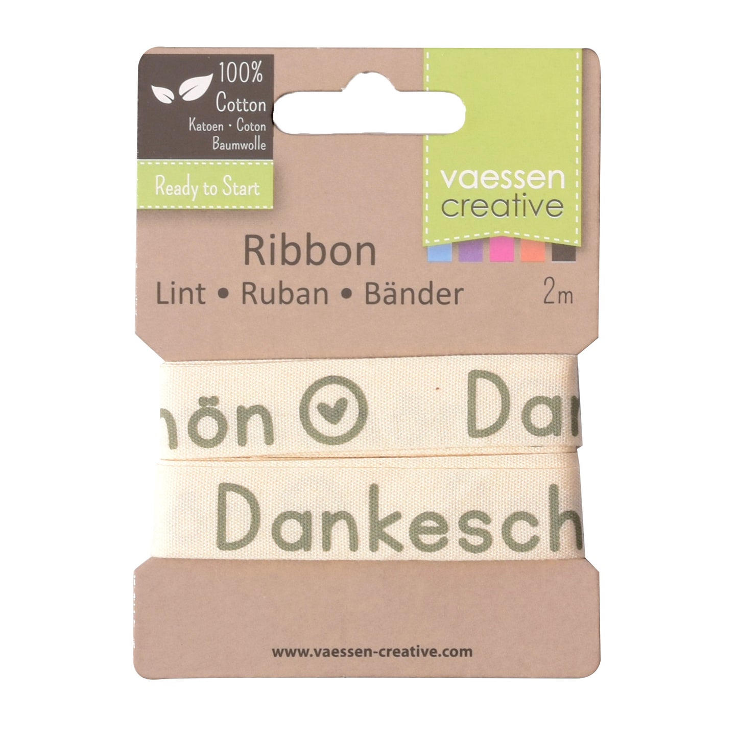 Vaessen creative • nastro 2mx15mm de dankeschön