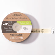 Vaessen creative • ribbon 20mx15mm eng thanks - afbeelding 2