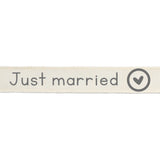 Vaessen creative • ribbon 20mx15mm eng just married - afbeelding 1