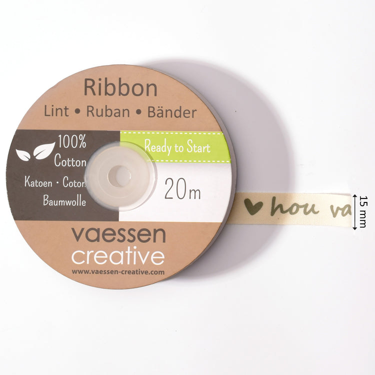 Vaessen creative • cinta 20mx15mm en te amo
