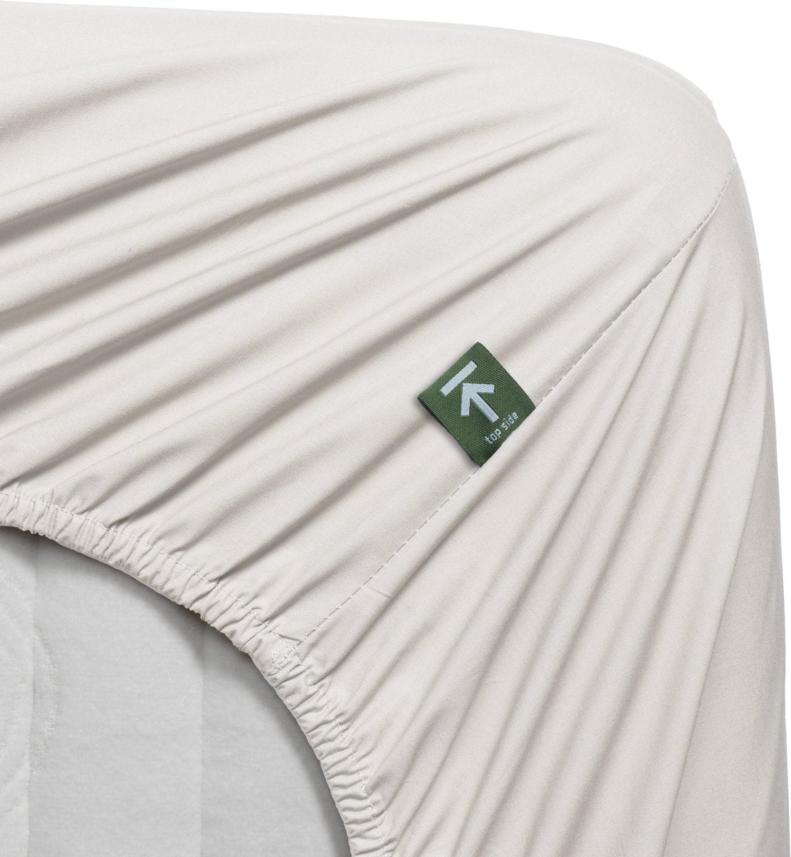 Beddinghouse percale katoen - splittopper hoeslaken - 180x220 - gebroken wit