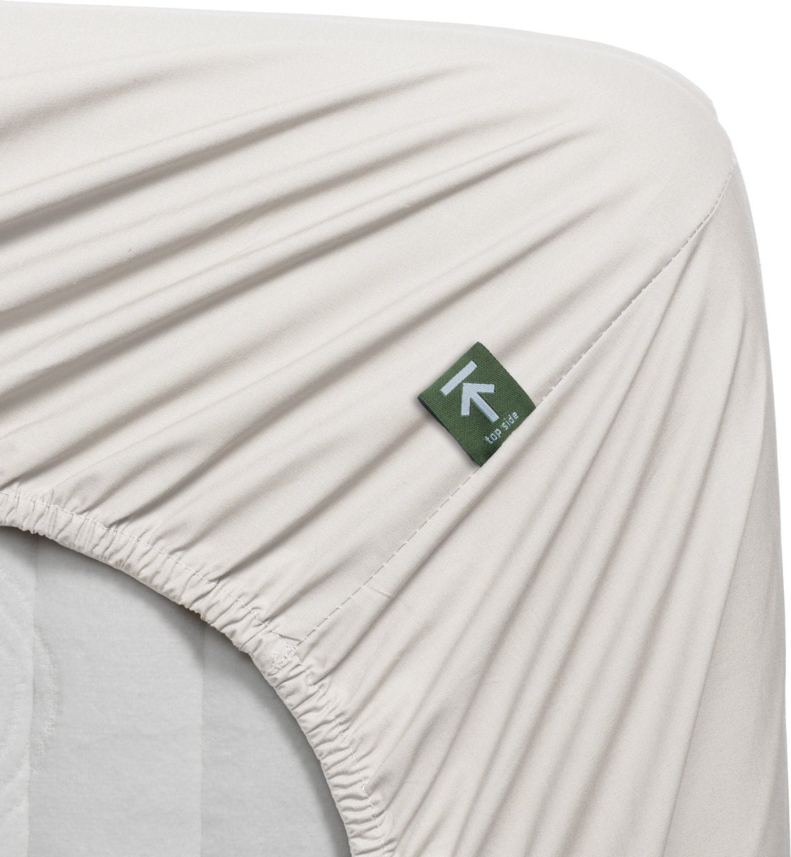 Beddinghouse cotone percalle - lenzuolo con angoli topper - 180x200 - bianco sporco