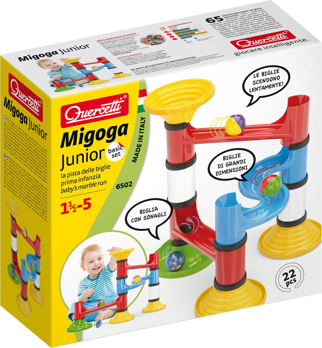 Quercetti Knikkeraan Migoga Junior, 22dlg.