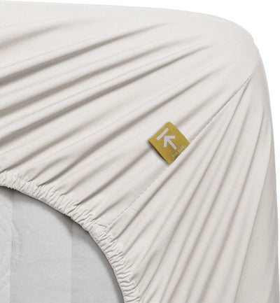 Beddinghouse cotone percalle - lenzuolo con angoli - 90x200 - bianco sporco