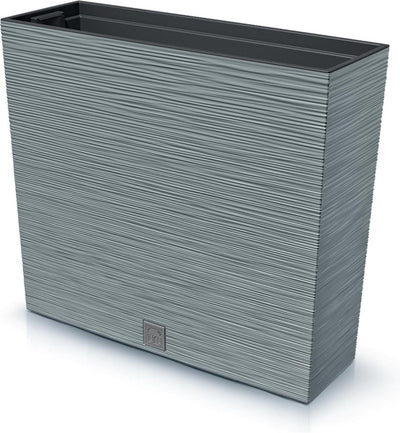 Prosperplast furu case tower - fioriera con inserto - per interni ed esterni - colore cemento (grigio)