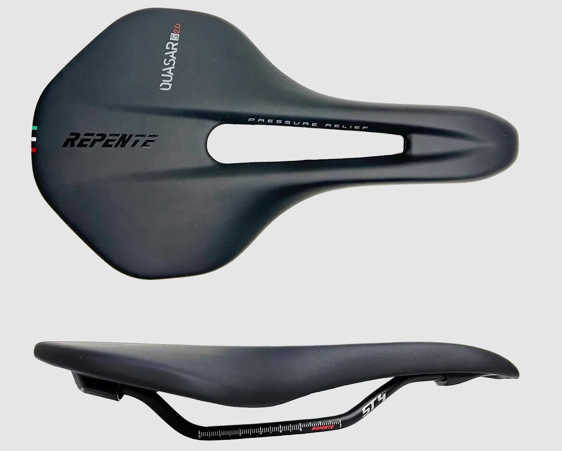 Repente sillín quasar s 2.0 raíles de acero termoplástico negro